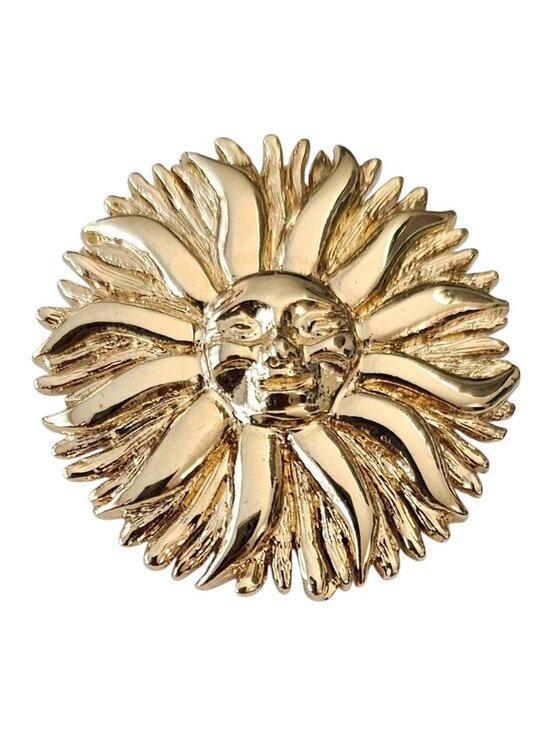 St. John Jewelry - St. John Gold Tone Sun Brooch Signed, J68